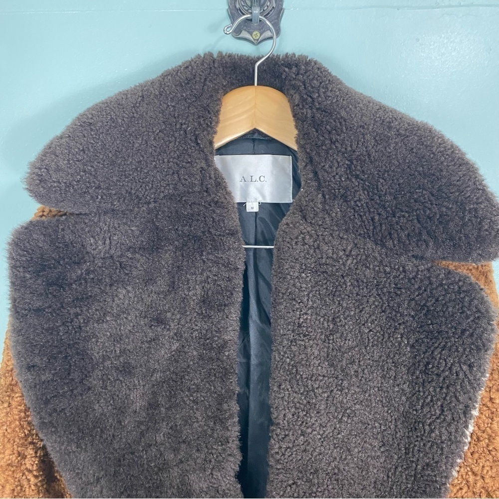 Alc Stefan Sherpa Coat Color Block Teddy Oversize… - image 3